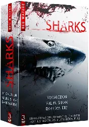 dvd sharks : mégalodon + malibu shark attack + dark waters - pack