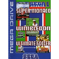 jeu sega megadrive pack sega sport 1 - supermonaco, wimbledon, ultimate soccer