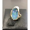 bague opale bleue