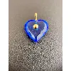 pendentif baccarat coeur cristal bleu