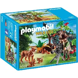 playmobil 5561 explorateur et famille de lynx jeu construction