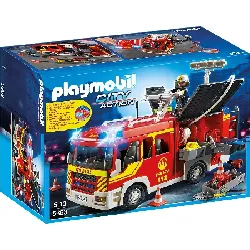 playmobil fourgon de pompier avec sirène et gyrophare 5363