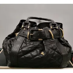 sac burberry beaton en cuir marron