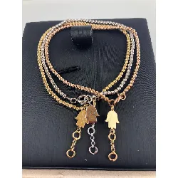 bracelet rafinity billes or blanc or 750 millième (18 ct) 3,40g