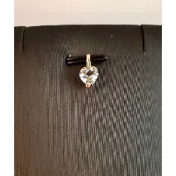 pendentif aigue marine forme coeur  or 750 millième (18 ct) 0,38g