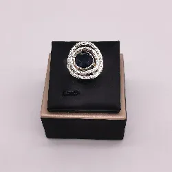 111263 bague spirale pierre bleue