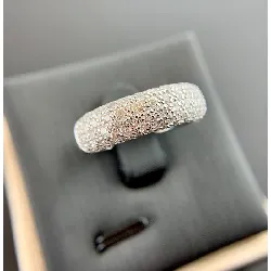 bague jonc pavee de diamants 0,77ct environ or 750 millième (18 ct) 7,13g