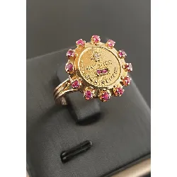 bague + qu'hier - que demain rubis et diamant or 750 millième (18 ct) 6,22g