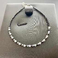 lj190528 bracelet perles de spinelle/labradorite/terahertz