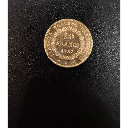 piece or 20 francs genie 1897 a or 916 millième (22 ct) 6,45g