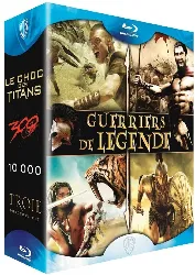 blu-ray coffret guerriers de légende - le choc des titans + 300 + 10 000 + troie
