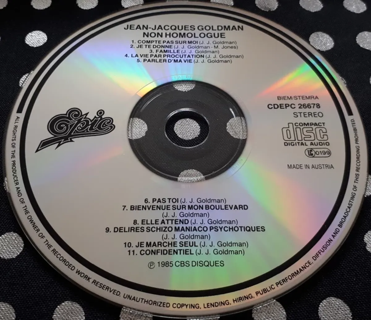 Cd Jean - Jacques Goldman - Non Homologué - DEALiCASH