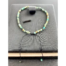 bracelet ajustable perles aventurine facetté