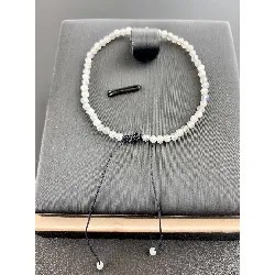 bracelet ajustable perles labradorite facetté