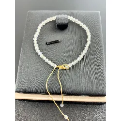 bracelet ajustable perles pierre de lune facetté