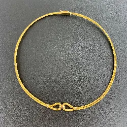 collier cable symbole infini or 750 millième (18 ct) 21,75g