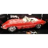 jaguar type e cabriolet 1961 red burago 3016 1/18 rosso rot rouge roadster