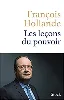 livre les leçons du pouvoir de françois hollande