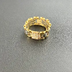 Bague En Or 18 Carats Avec 3 Saphirs – Occasion – 1,45g