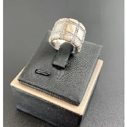 bague agatha bandeau nacre/oxydes blancs argent 925 millième (22 ct) 16,13g