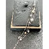 bracelet argent 3 rangs de perles noires et blanches argent 925 millième (22 ct) 8,6g
