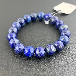 brpi bracelet elastiqué grandes boules lapis lazuli