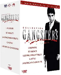 dvd collection gangsters : les incorruptibles + scarface + american gangsters + l'impasse + casino - pack