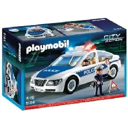 playmobil 5184 voiture de police avec lumières clignotantes
