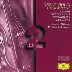 cd brahms, mendelssohn, tchaikovsky, beethoven, nathan milstein, pinchas zukerman - great violin concertos (1998)