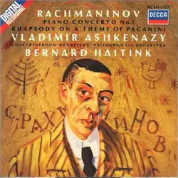 cd rachmaninov, vladimir ashkenazy, concertgebouw orchestra, philharmonia orchestra, bernard haitink - piano concerto no. 1 / rhap
