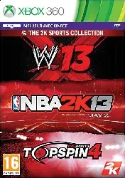 jeu xbox 360 triple pack 2k sport collection   w13 / nba 2k13 / top spin 4