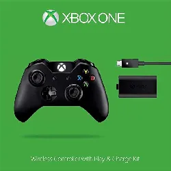 manette microsoft xbox one wireless controller with play and charge kit noir