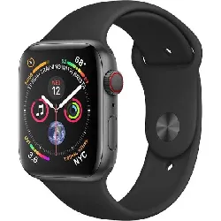 montre apple series 4 (gps cellular) watch espace gris en aluminium montre intelligente avec bande sport noir