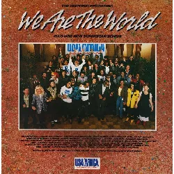 vinyle usa for africa we are the world (1985, gatefold, orange/yellow label, vinyl)