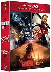 dvd godzilla + pacific rim + 300 : la naissance d'un empire [combo blu - ray 3d + blu - ray 2d]