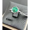 11ex0630ml bague pierre malachite forme ronde