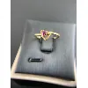 bague or ajourée ornée d'un rubis or 750 millième (18 ct) 1,22g
