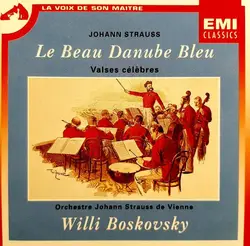 cd strauss, orchestre johann strauss de vienne, willi boskovsky - le beau danube blue - valses célèbres (1991)