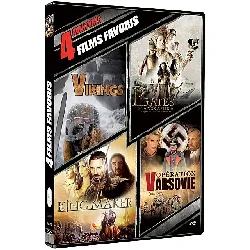 coffret x4 dvd - vikings/ pirates/ king maker/ opération varsovie