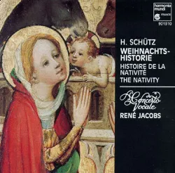 cd h. schütz*, concerto vocale, rené jacobs weihnachts histoirie histoire de la nativité the nativity (1990, cd)