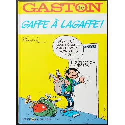 livre gaston. 15. gaffe a lagaffe