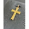 pendentif croix motifs ciselés or 750 millième (18 ct) 1,40g