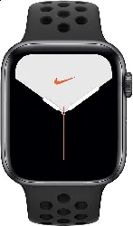 apple watch nike series 5 (gps) 44 mm espace gris en aluminium montre intelligente avec bracelet sport fluoroélastomère anthracite