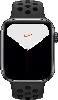 apple watch nike series 5 (gps) 44 mm espace gris en aluminium montre intelligente avec bracelet sport fluoroélastomère anthracite