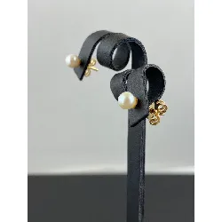 boucle d'oreilles puce perle de culture blanche