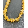 collier argent pierre citrine forme irrégulière