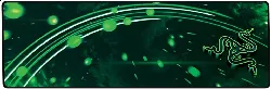 razer tapis de souris gamer goliathus speed cosmic 294 mm x 920 mm glisse rapide décor noir et vert