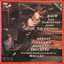 vinyle bach* jean-pierre wallez, ensemble orchestral de paris, michel béroff, jean-philippe collard, bruno rigutto, gabriel tacchi