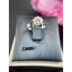 bague or & platine solitaire diamant env 0,50ct or 750 millième (18 ct) 2,99g