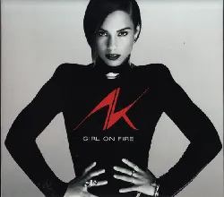 cd alicia keys girl on fire (2012, gatefold card sleeve, cd)